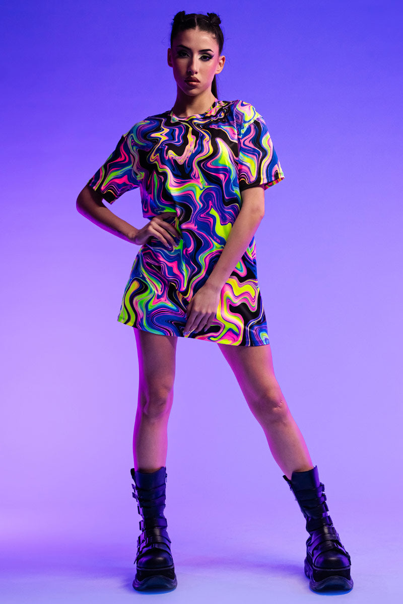 Total Obsession Oversized Festival Tee Shirt Dress | Devil Walking