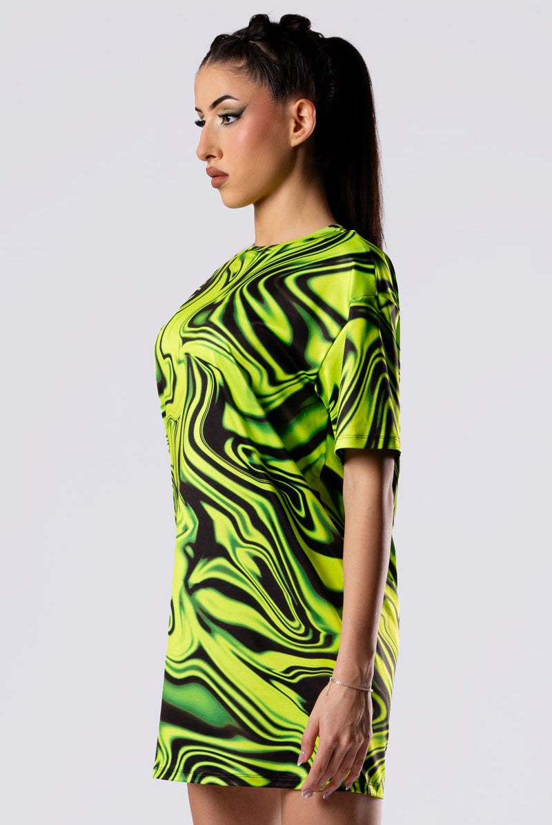 Toxic Drip Oversized Tee Shirt Dress Toxic Drip Oversized Tee Shirt Dress