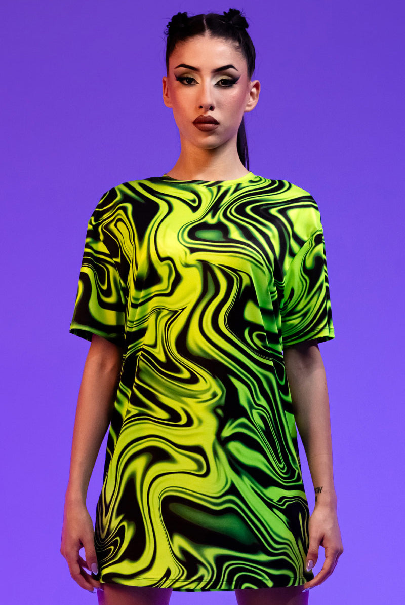 Toxic Drip Oversized Tee Shirt Dress Toxic Drip Oversized Tee Shirt Dress