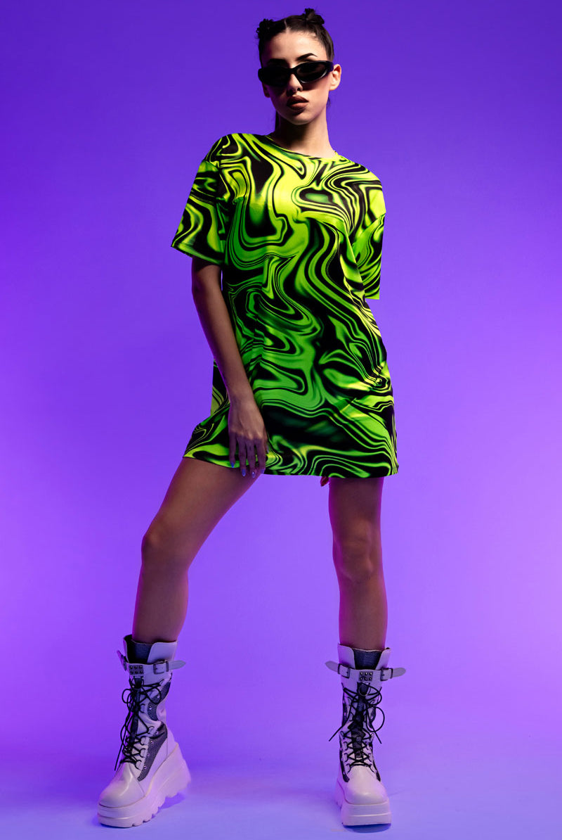Toxic Drip Oversized Tee Shirt Dress Toxic Drip Oversized Tee Shirt Dress