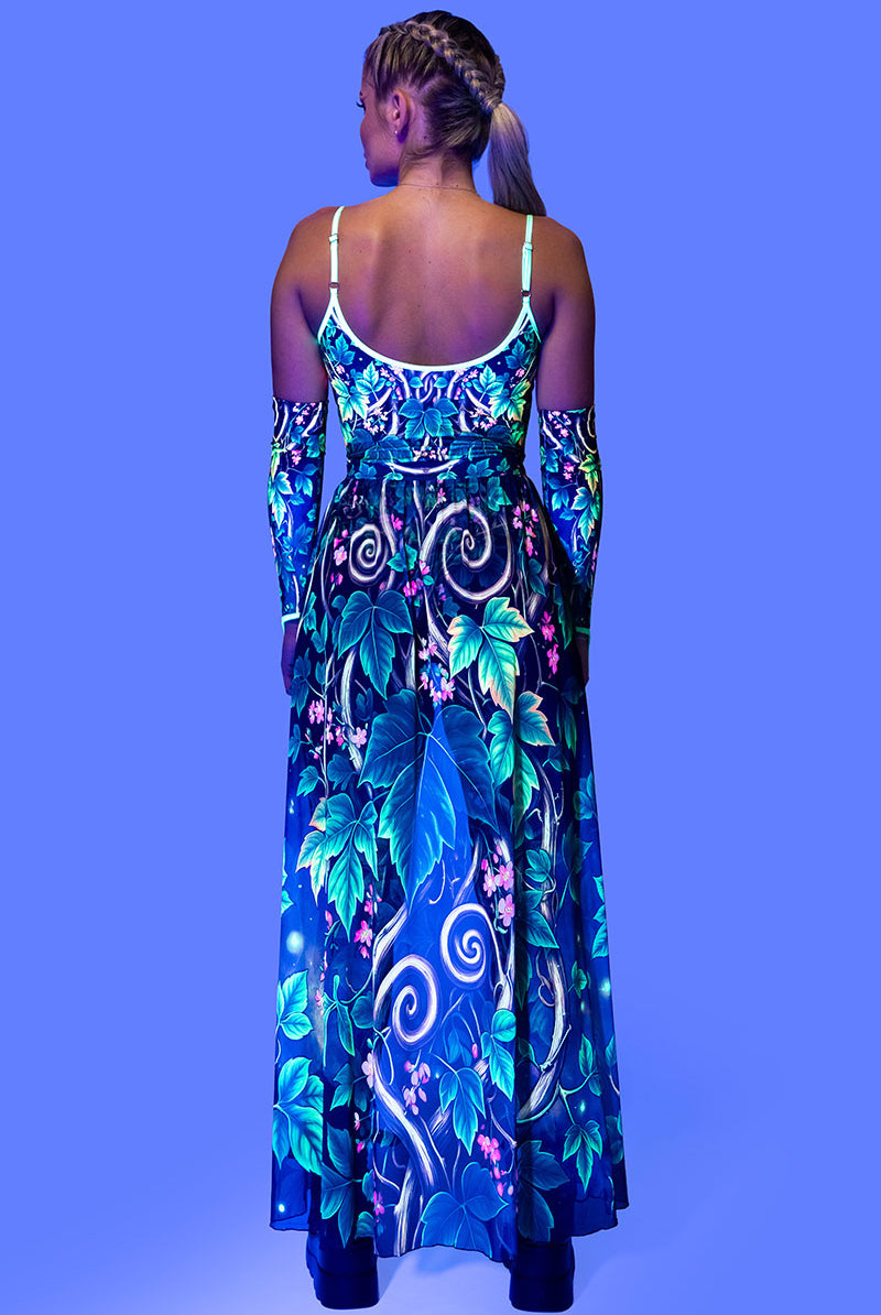 Toxic Ivy Sheer Maxi Skirt Rave Halloween Costume Women