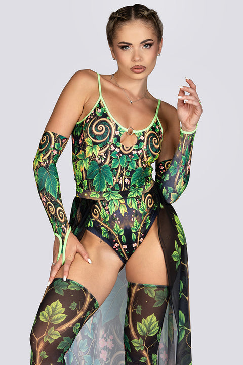 Toxic Ivy Sheer Maxi Skirt Rave Halloween Outfit