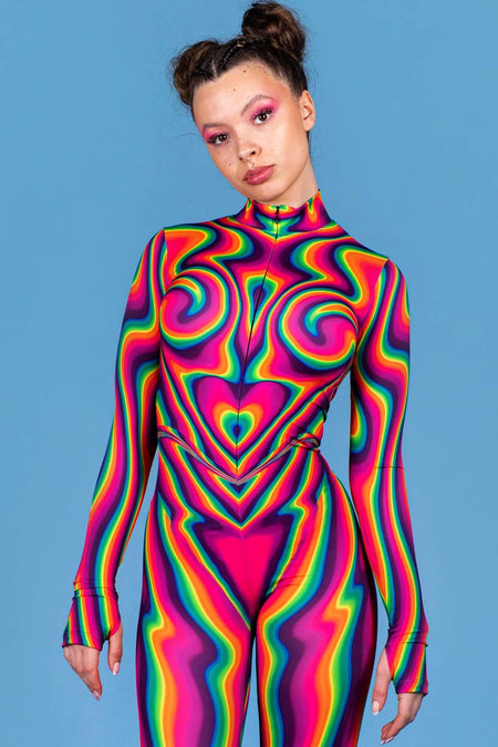 Rave Outfit Toxic Love Costume Close View