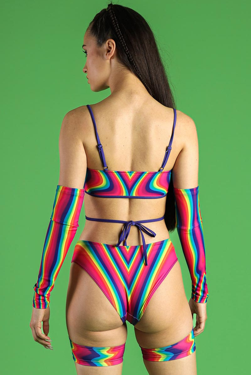 Toxic Love Spaghetti Strap Crop Top Back View