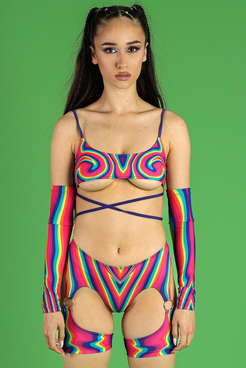 Toxic Love Spaghetti Strap Crop Top Front View