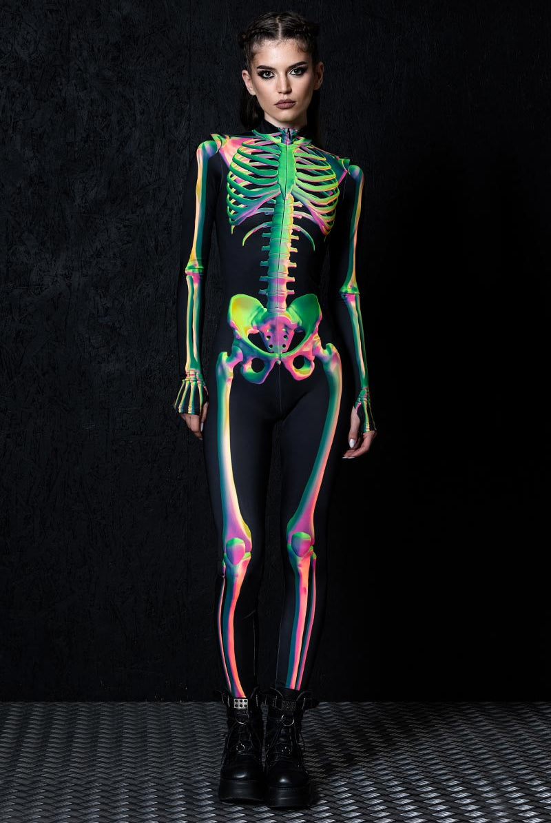 Toxic Skeleton Costume Front View