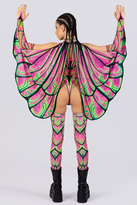 Rave Outfit Toxie Cut Out Thong Bodysuit Back View