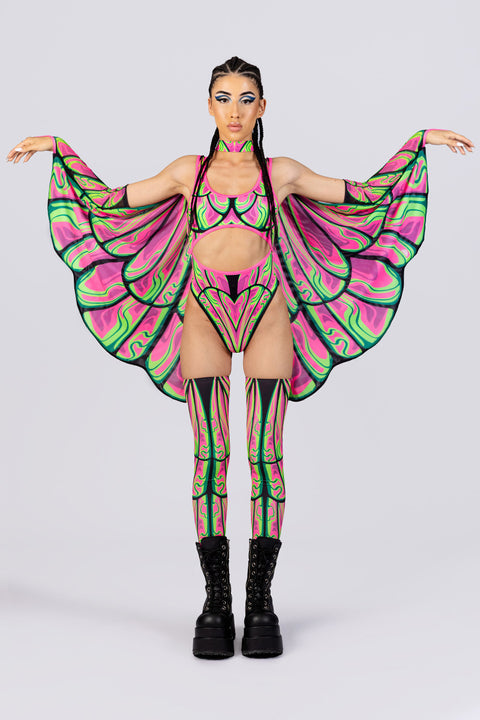 Rave Outfit Toxie Cut Out Thong Bodysuit Front View