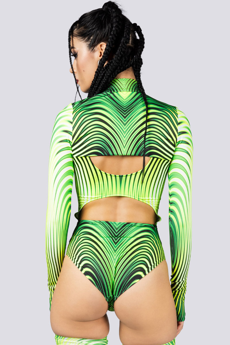 Trance Vision Shrug 2 Piece Bodysuit Back View