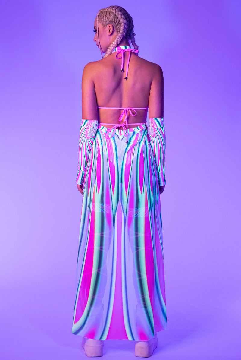 Trippy Treat High Cut Booty Shorts Full Back View
