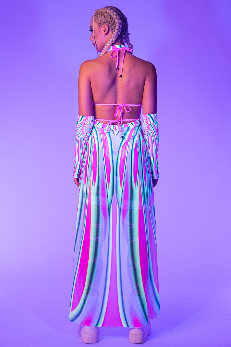 Trippy Treat High Cut Booty Shorts Full Back View