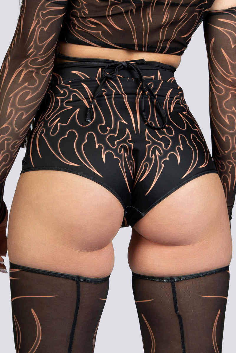 Umbra High Waisted Shorts Festival Wear