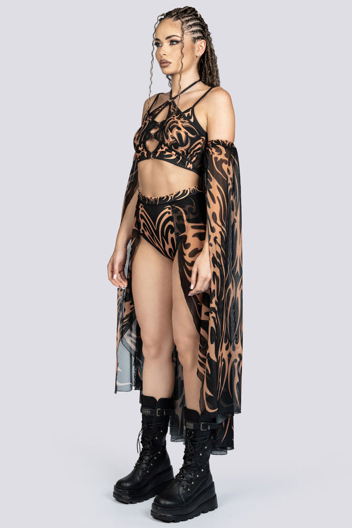 Untamed O Ring Cut Out Top Rave Outfit