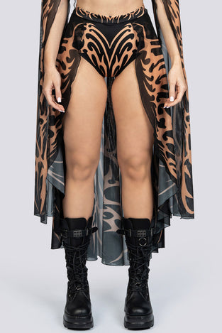 Untamed Open Mesh Maxi Skirt Festival Outfit
