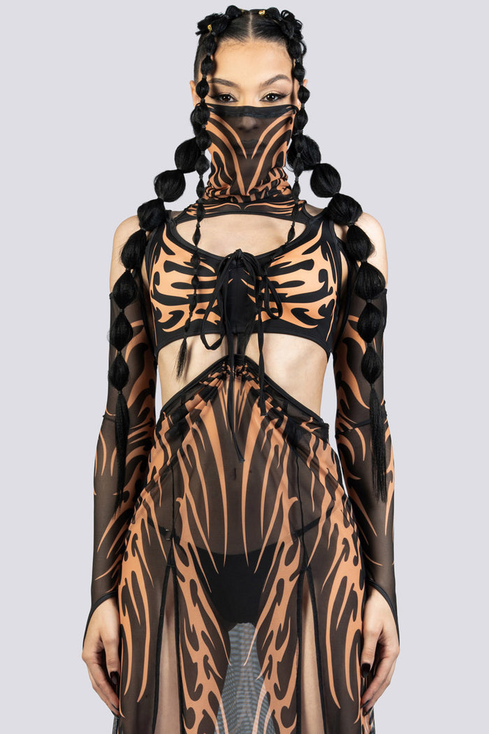 Untamed Slit Maxi Dress Rave Wear