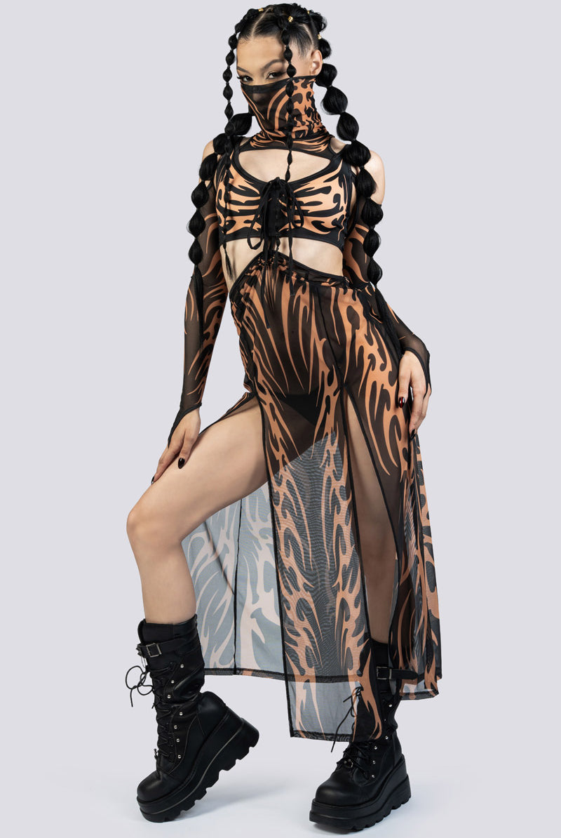 Untamed Slit Maxi Dress Rave Outfit
