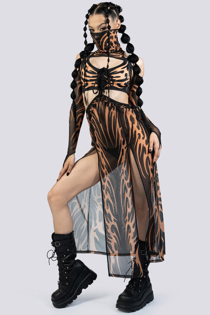 Untamed Slit Maxi Dress Rave Outfit