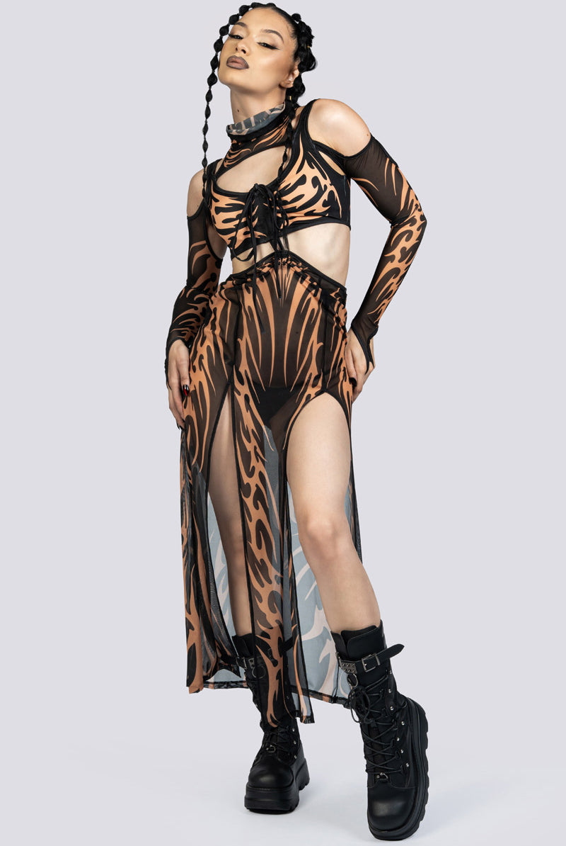 Untamed Slit Maxi Dress Rave Clothing