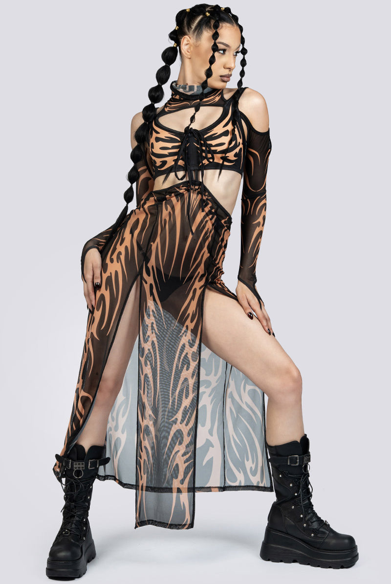 Untamed Slit Maxi Dress Festival Wear
