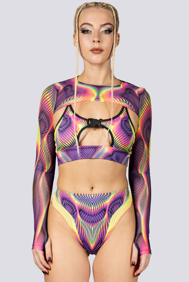 Velocity Wave Two Piece Top Close Front View