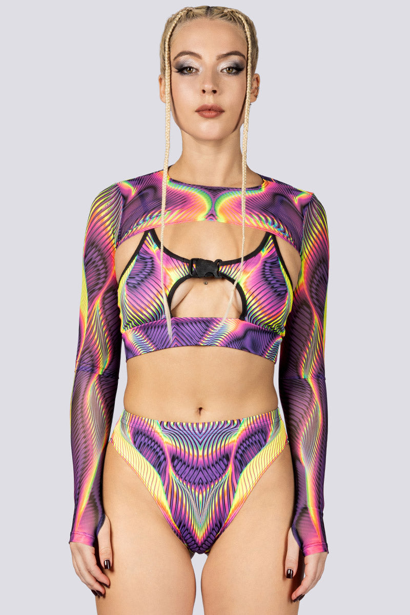 Velocity Wave Two Piece Top Close Front View