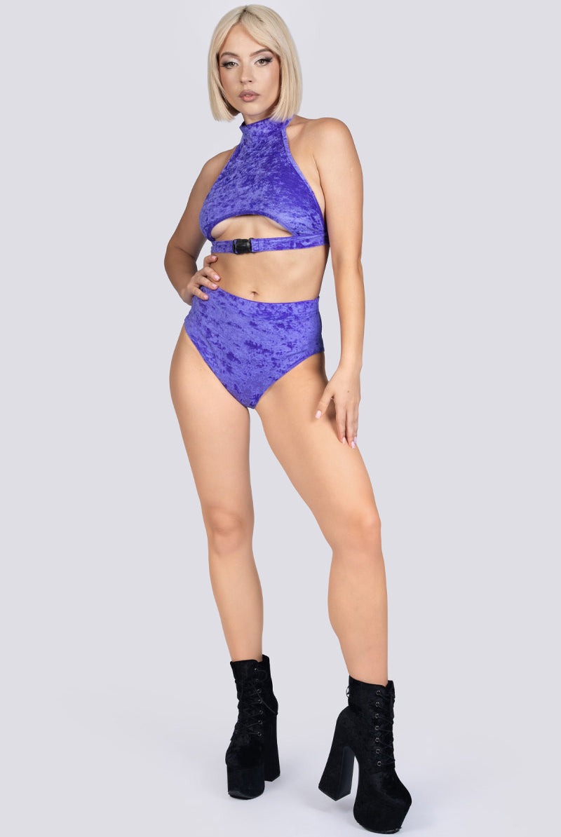 Violet Crush Booty Shorts - Purple Velvet Dancewear