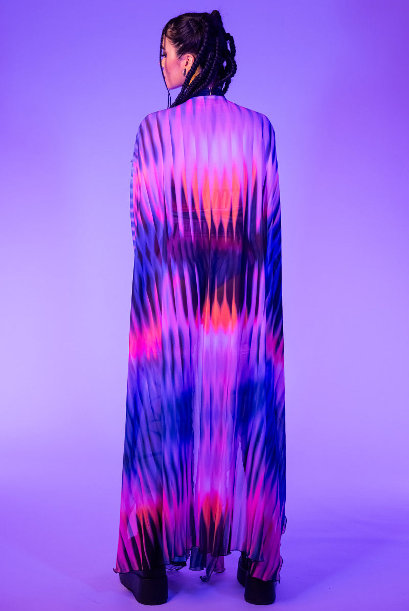 Violet Dusk Rave Kimono Back View