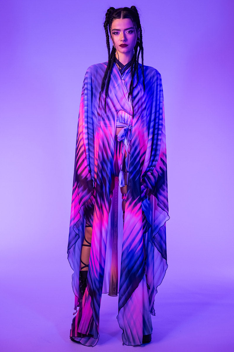 Violet Dusk Rave Kimono Full View
