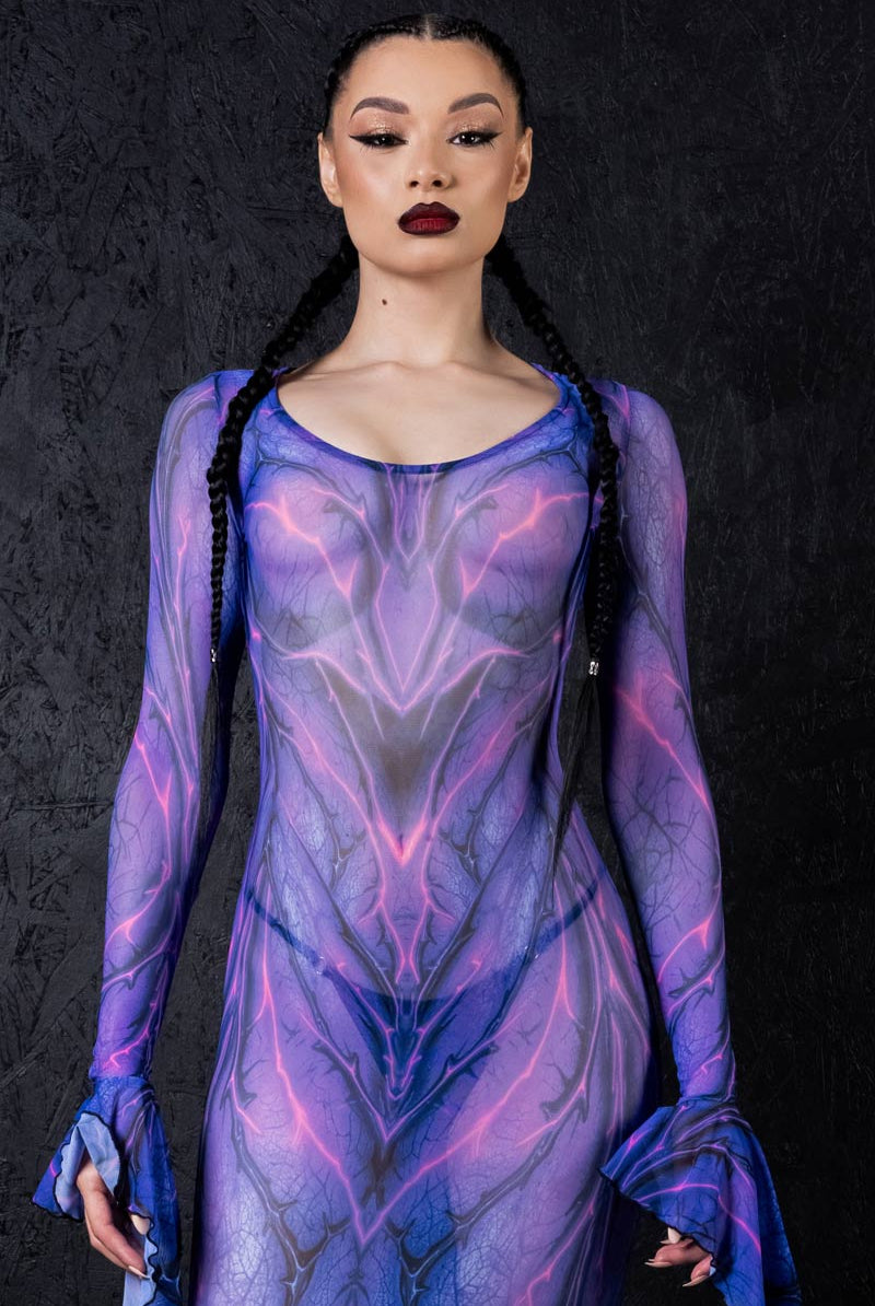 violet-witch-sheer-mesh-dress-close-view