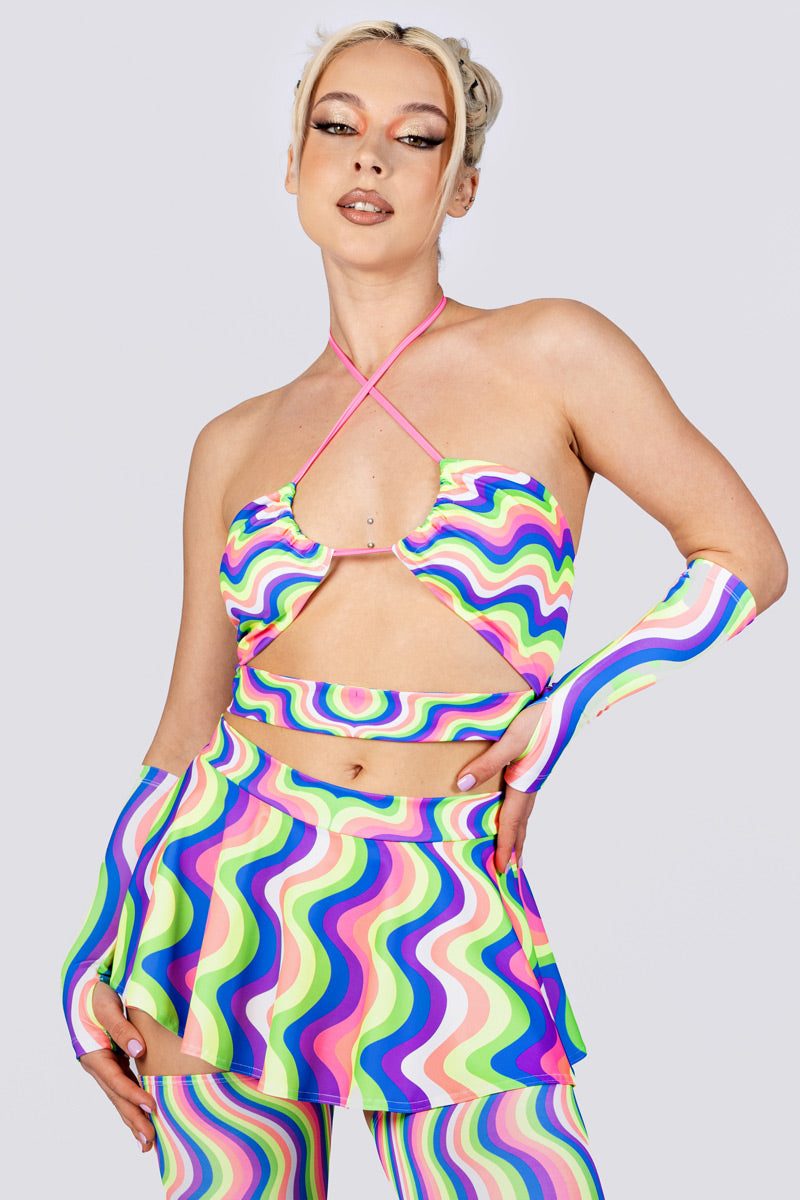 Wavy Baby V-String Crop Top | Devil Walking