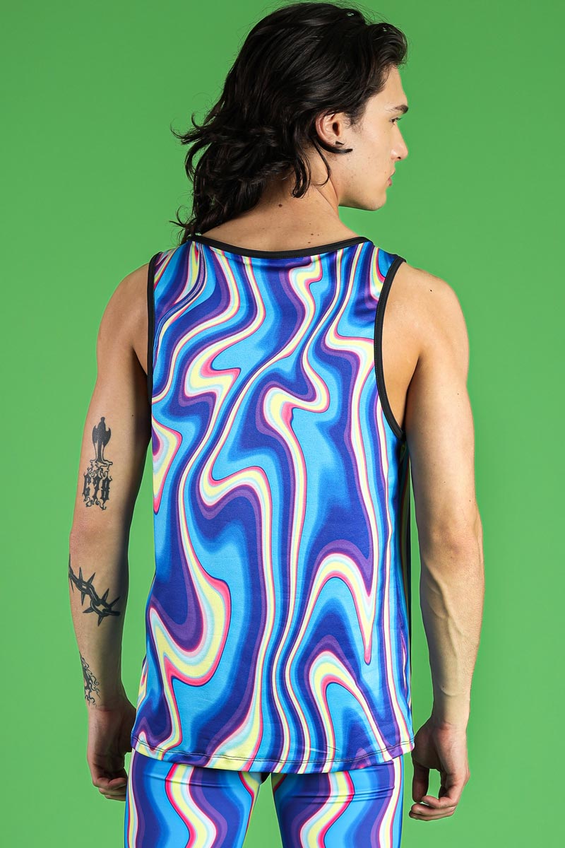 Wavy Wonders Men's Rave Biker Shorts Set | Devil Walking