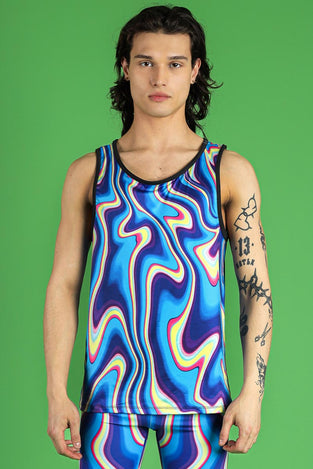 Wavy Wonders Men's Tank Top Front View