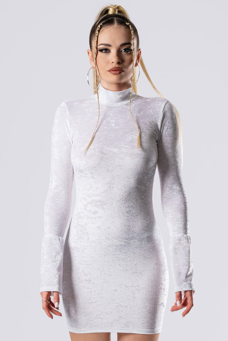 white-innocence-high-neck-bodycon-dress-close-view-white-velvet