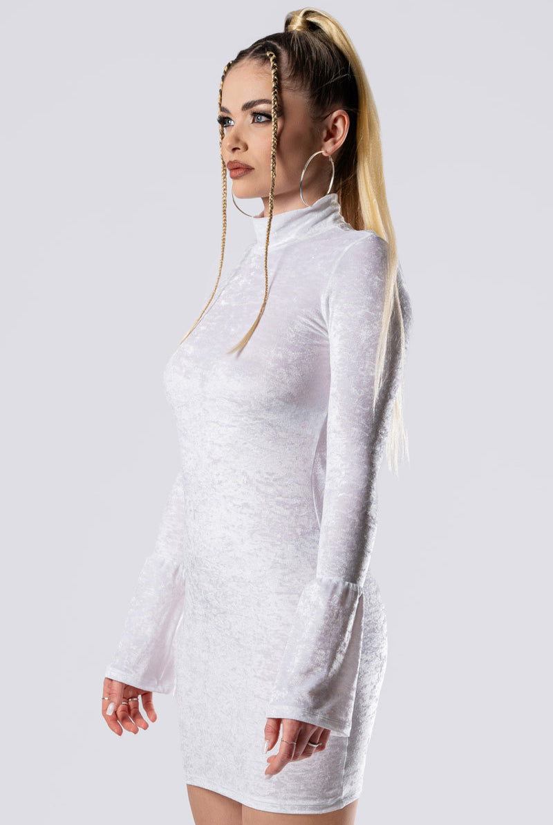 white velvet cocktail dress Rachel Allan 50381 - Long Velvet, Crystal Satin Sheath/A-line Dress