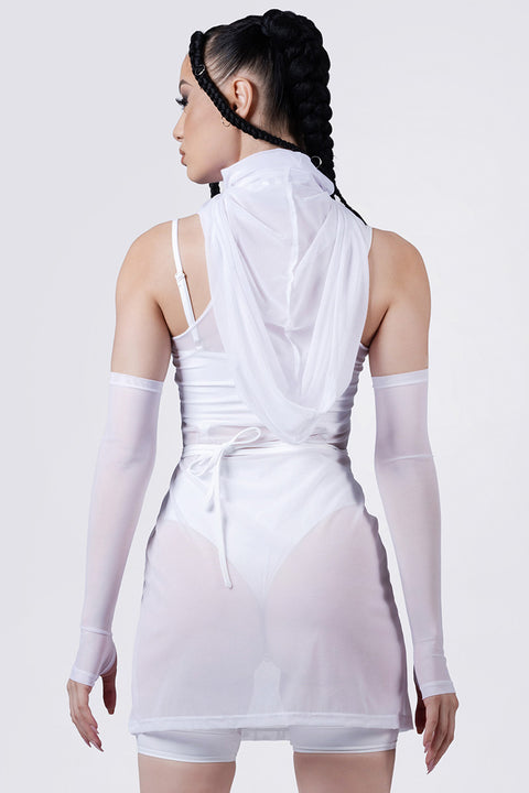 Rave Outfit White Rave Set Close Back View