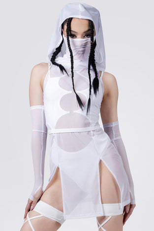 Rave Outfit White Rave Set Close Front View
