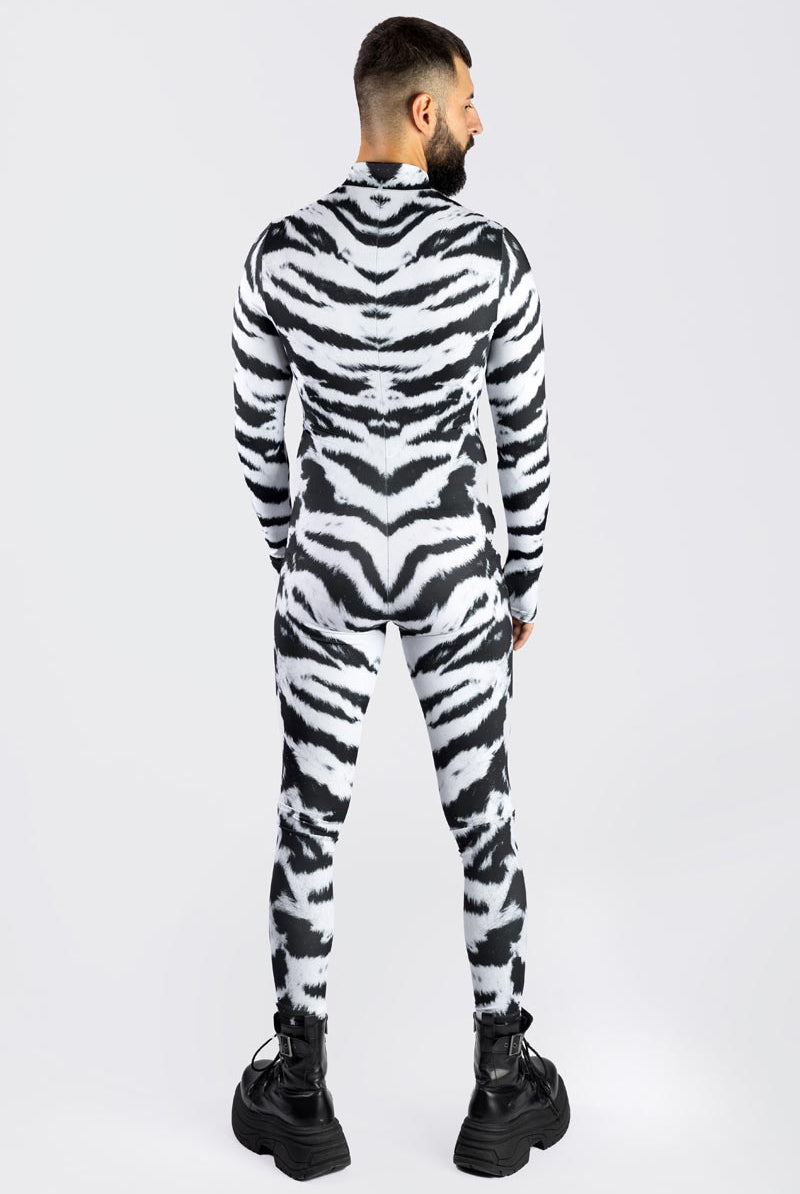 White Tiger Men's Costume Back View