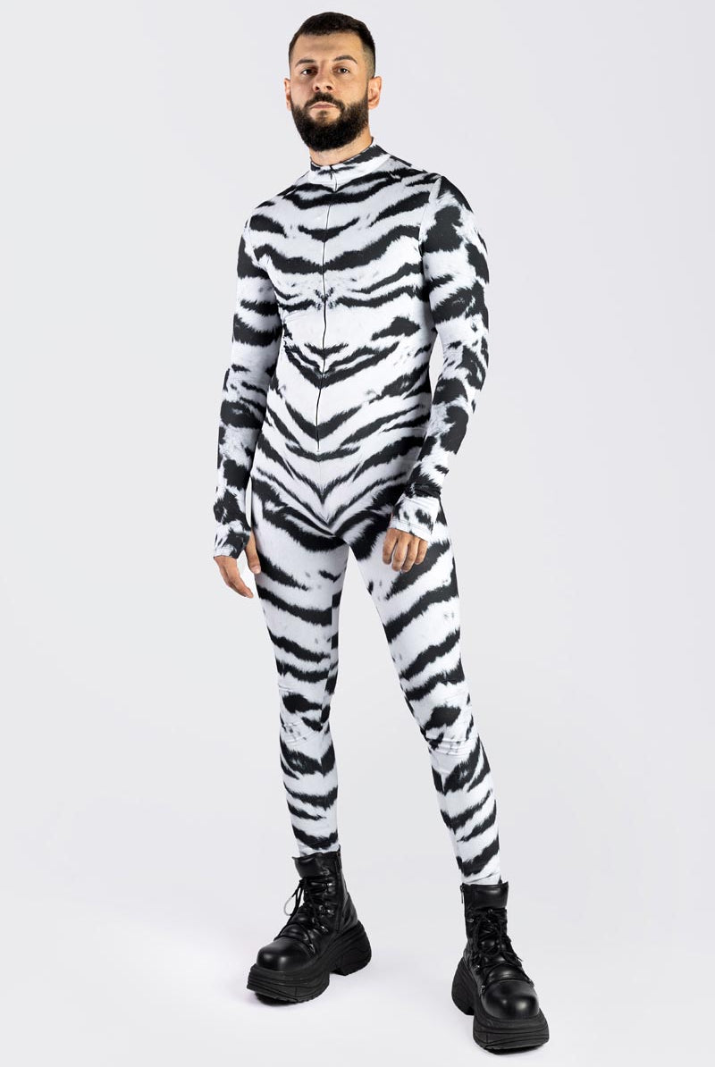 White Tiger Men's Costume Front View