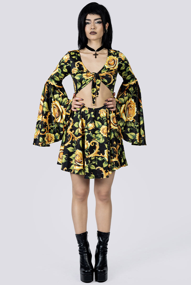 Wicked Baroque Front Tie Knot Dress Front Gothic Outfits