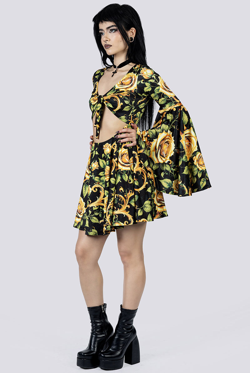 Wicked Baroque Front Tie Knot Dress Side Gothic Clothes