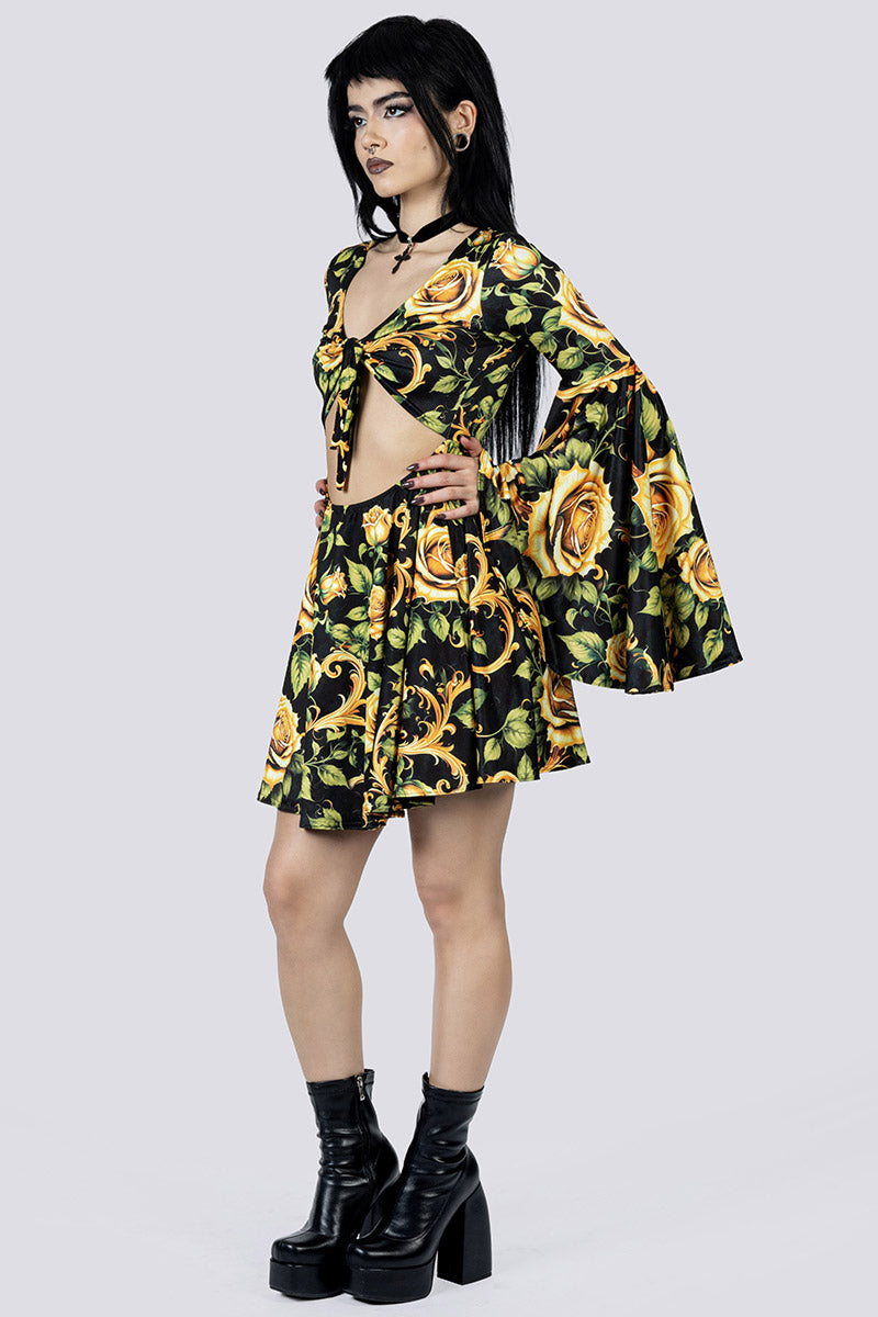 Wicked Baroque Front Tie Knot Dress Side Gothic Clothes
