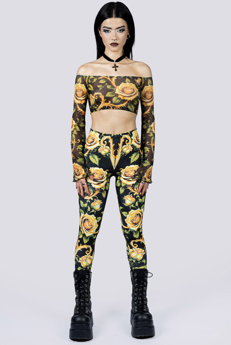 Wicked Baroque Leggings Front Gothic Clothing