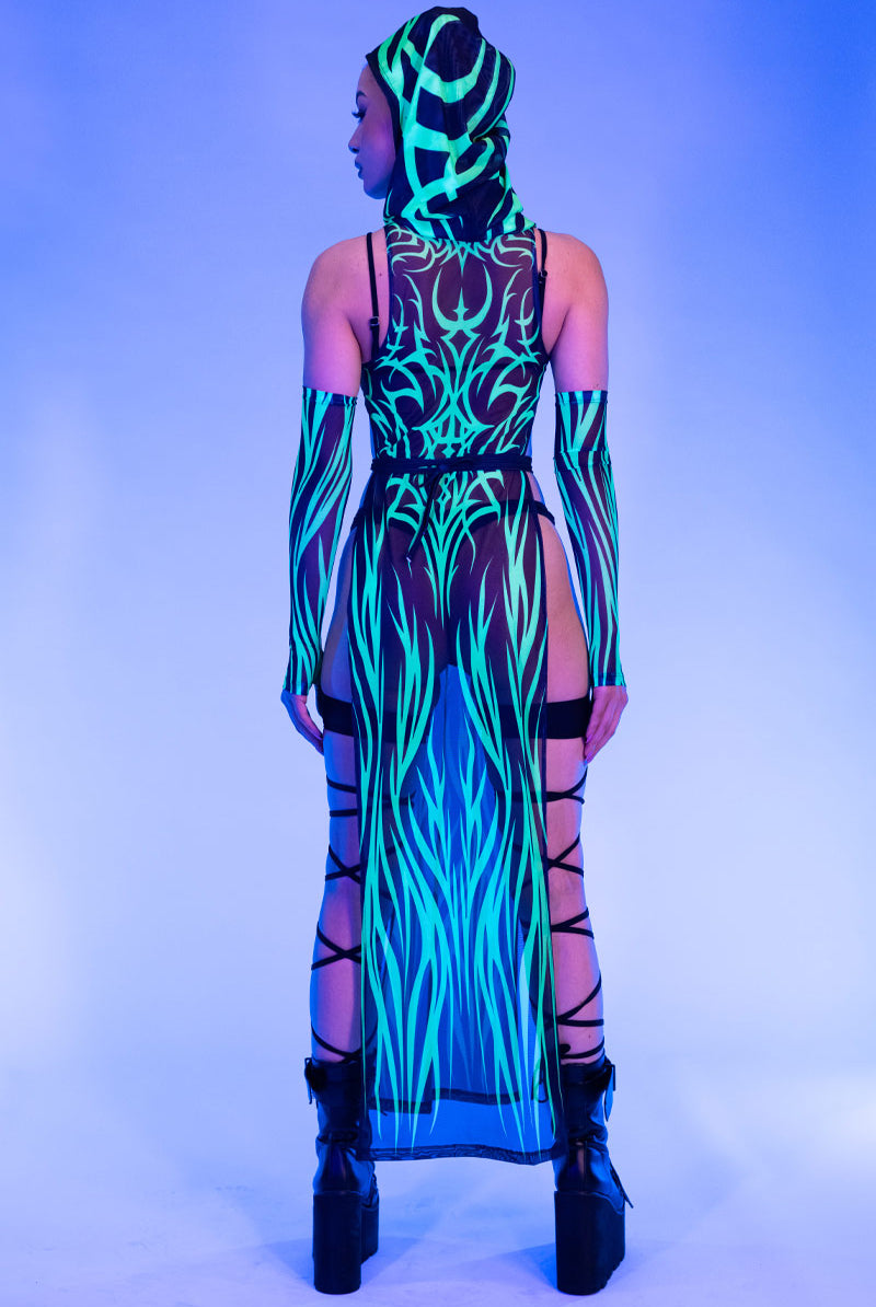 Wicked Ritual High Slit Dress | Devil Walking Wicked Ritual High Slit Dress | Devil Walking
