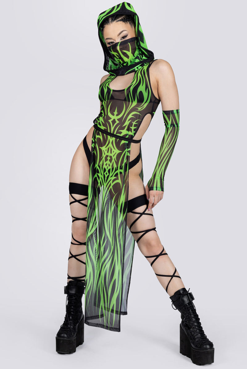 wicked dress for women Wicked Ritual High Slit Dress