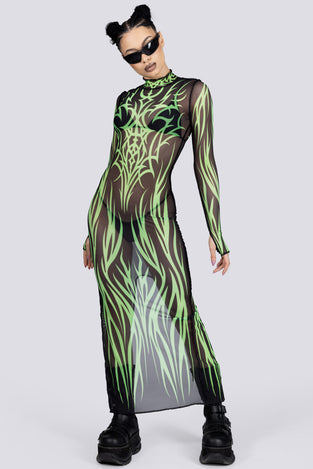 Rave Outfit Wicked Ritual Mesh Dress