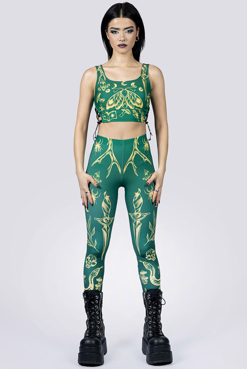 Wicked Witch Leggings Front Gothic Clothing