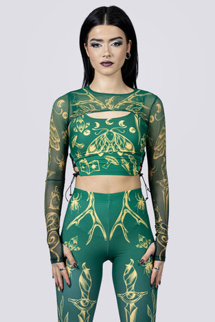 Wicked Witch Leggings Set Close Up Goth Clothing