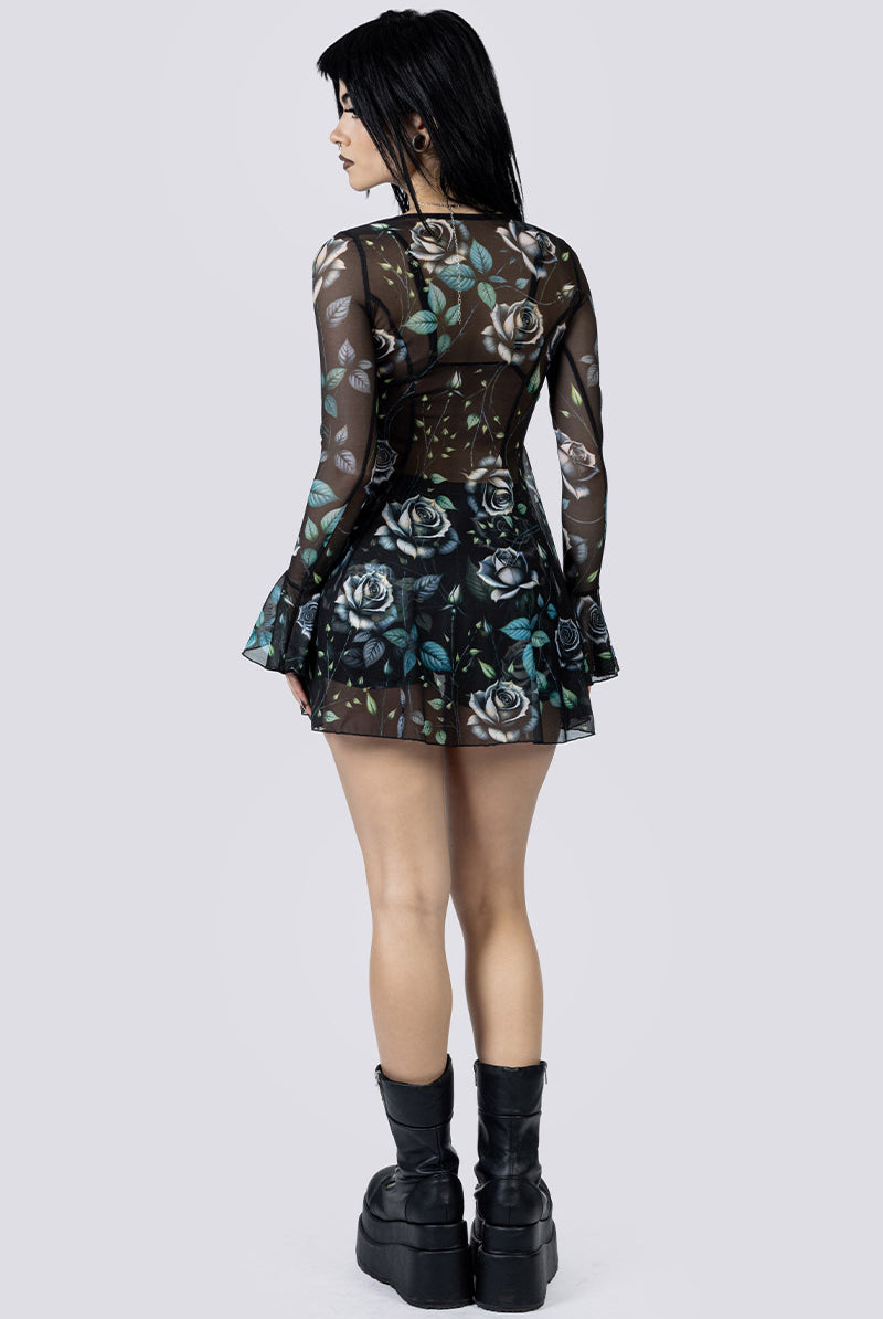 Widow Garden High Waisted Shorts Set Back Gothic Outfits