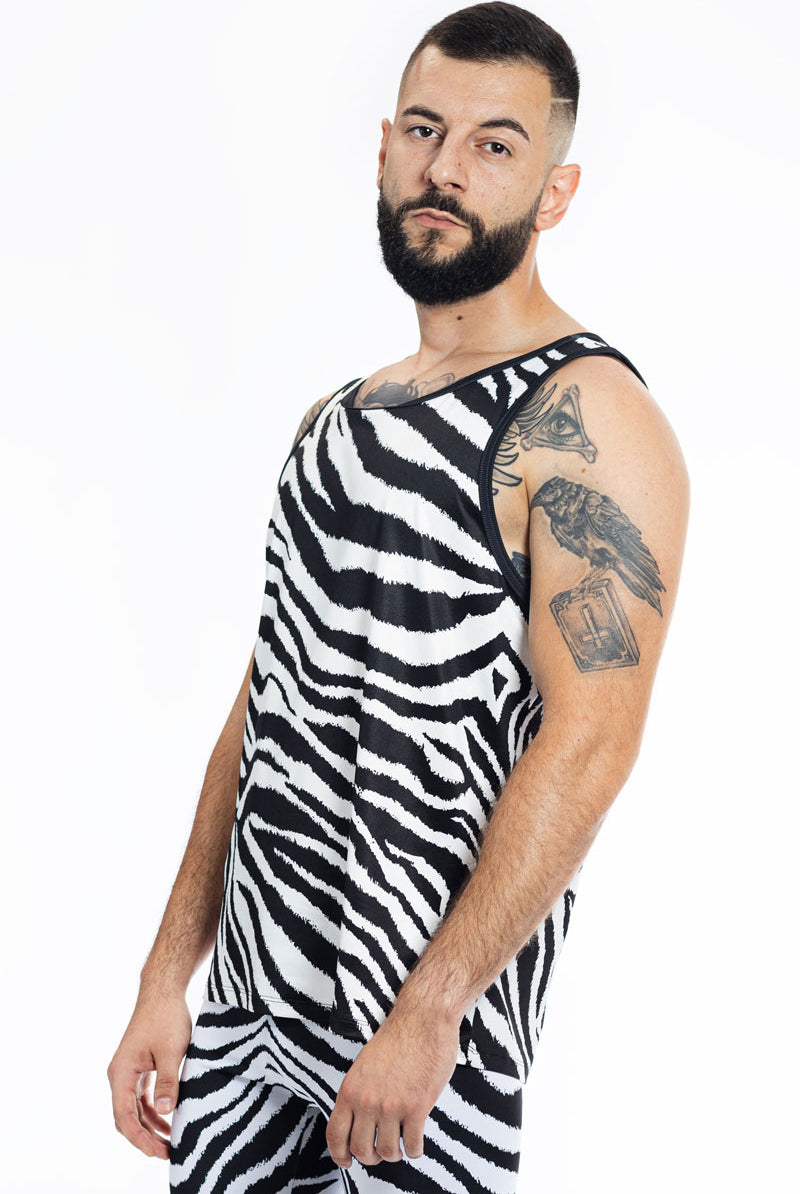 Zebra Men Tank Top Side View