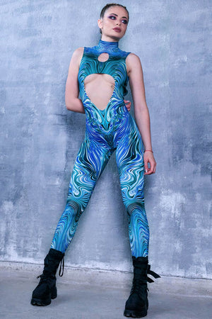 Astral Projection Cut Out Catsuit Full View